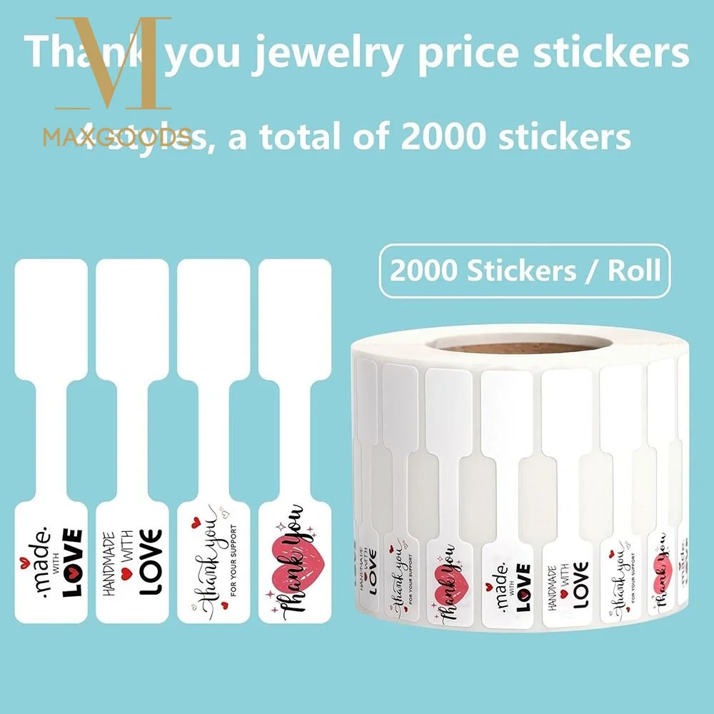 500PCS Multicolor Jewelry Price Labels Blank Kraft Paper Jewelry Hangtags Quadrate Display Tool Packaging Label