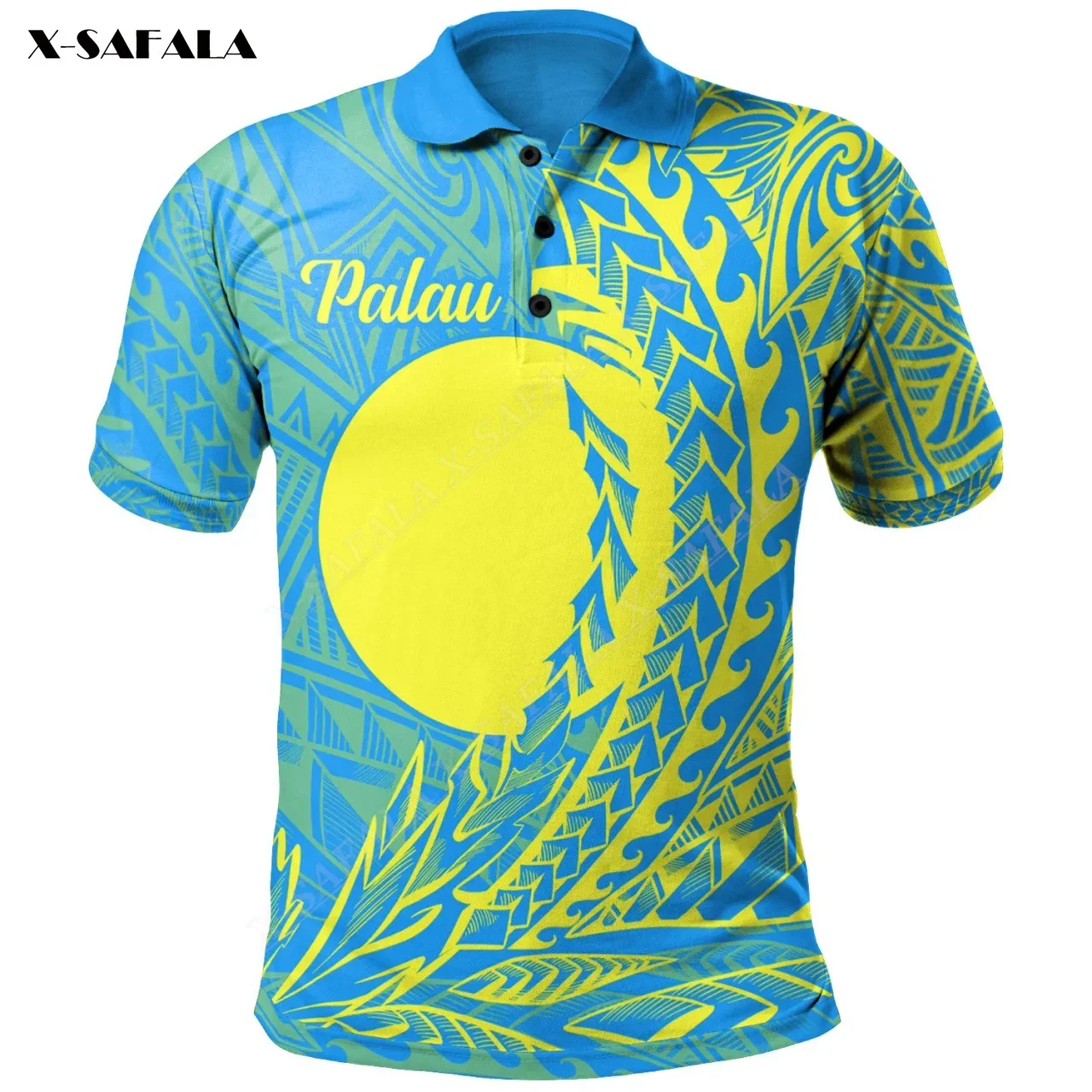 Palau  Wings Polynesia USA 3D Print Men Polo Shirt Short Sleeve Luxury Tee Top American Fashion High-Class Summer