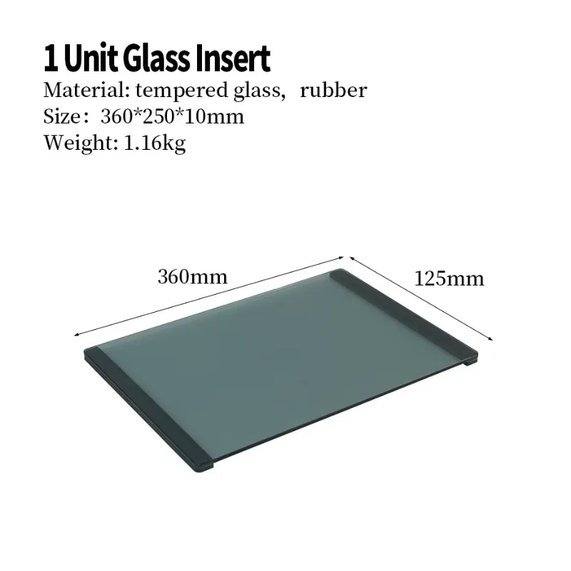 Michso 0.5/1/1.5/2 unité verre trempé IGT Table de remplacement bureau, accessoires d'extension, pour Snowpeak IGT