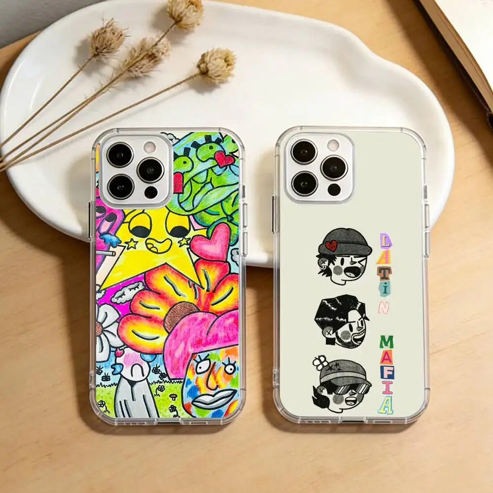 Latin Mafia Creative  Phone Case For iPhone 17 16 15 14 13 12 11 Mini Pro Max Plus Transparent Cover