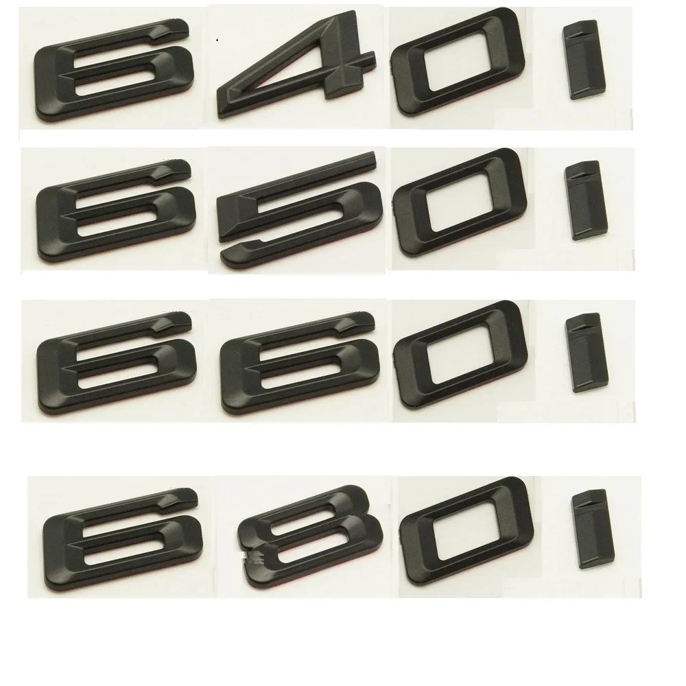 

For 6 Series Black Letters Number 620i 625i 630i 634i 635i 636i 640i 645i 650i 655i 660i 670i 678i 680i 666i Emblems