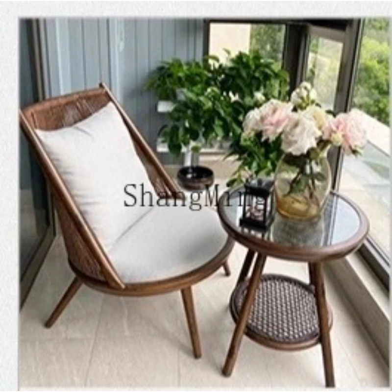 

SM balcony lounge chair simple living room small apartment sofa single rattan chair