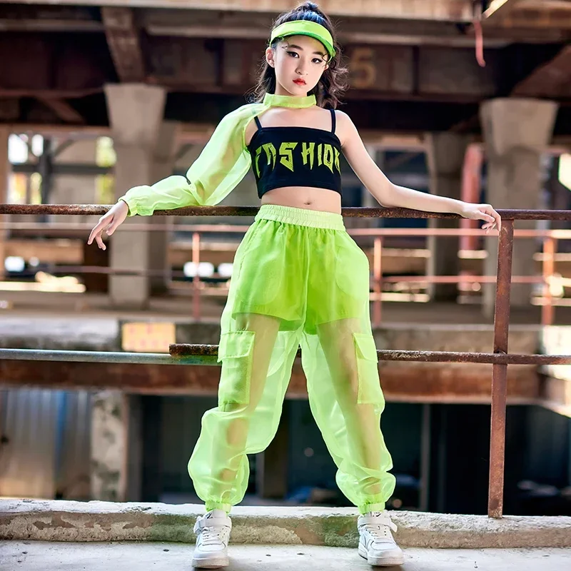 

Детские костюмы, костюмы для джазовых танцев для девочек в стиле хип-хоп, летние модели, модные костюмы для подиума, тренд хип-хопа в стиле хип-хоп