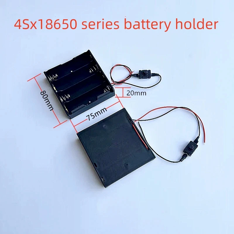 1/2/3/4x18650 Battery Holders Box Series And Parallel  Connection Without Cover With Wire Switch Lithium Battery Compartment