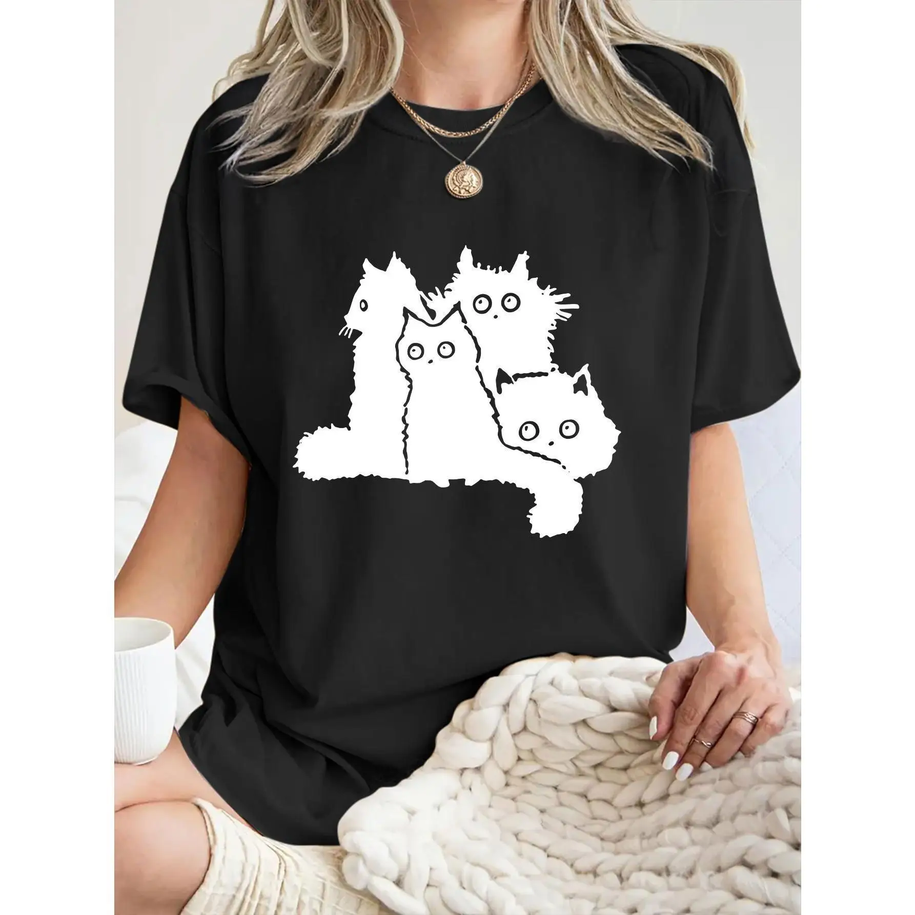 

Unisex Funny Cat Squad T-Shirt | Cute Pet Group Kitty Graphic Tee | Animal Lover Casual Oversized Gift Top