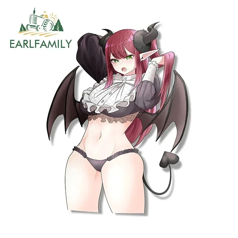 EARLFAMILY Seductive Succubus Kitagawa Marin Pouting Cool Car Stickers Sunscreen Personality Decals Car Styling Sunscreen