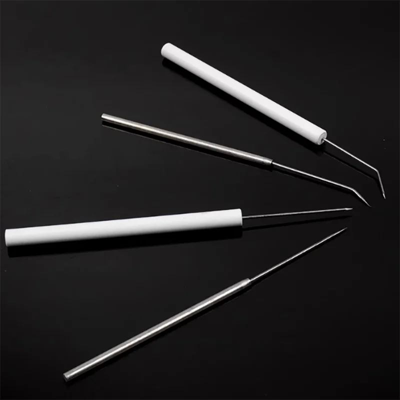 Teaching anatomy tool for bioexperiment probes for insect anatomy needles straight-pointed elbows in stainless steel