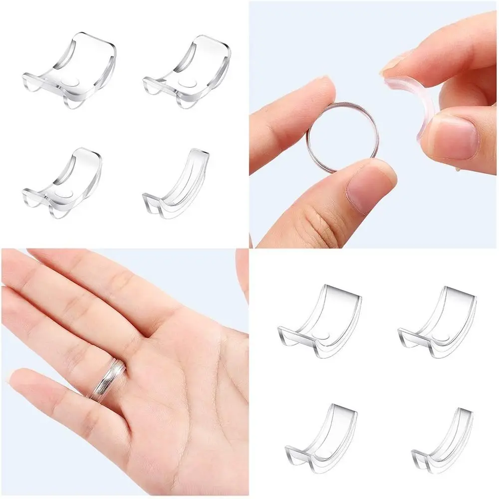 8Pcs Adjustment Cushion Ring Size Adjuster Invisible Fixed Tightener Ring Resizer with 8 Sizes for Loose Rings