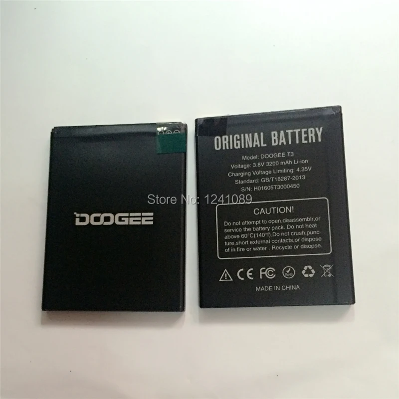 

Mobile phone battery DOOGEE T3 battery 3200mAh 4.7inch MTK6753 Long standby time DOOGEE Mobile Accessories