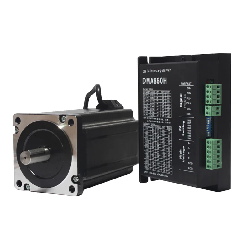 Motor de passo xmsj34 e kit de driver de passo híbrido dma860h para motores 4.5n/8.5n/12n podem com chaveta de 35 eixos de diâmetro