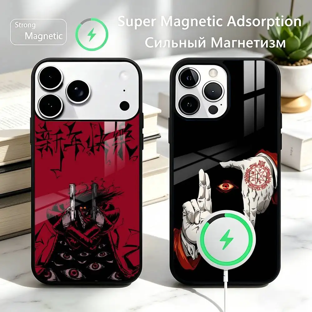 

A-Alucard H-Hellsing Anime Gift Phone Case For iPhone17,16,15,14,13,12,11 Plus,Pro Supports Magnetic Wireless Charging