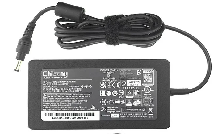 

Chicony A17-120P2A A120A0061P 120W AC Adapter 20V 6A Charger For Intel NUC13VYKi7 NUC13VYKi5 NUC13AN[x]v7 Mini Laptop