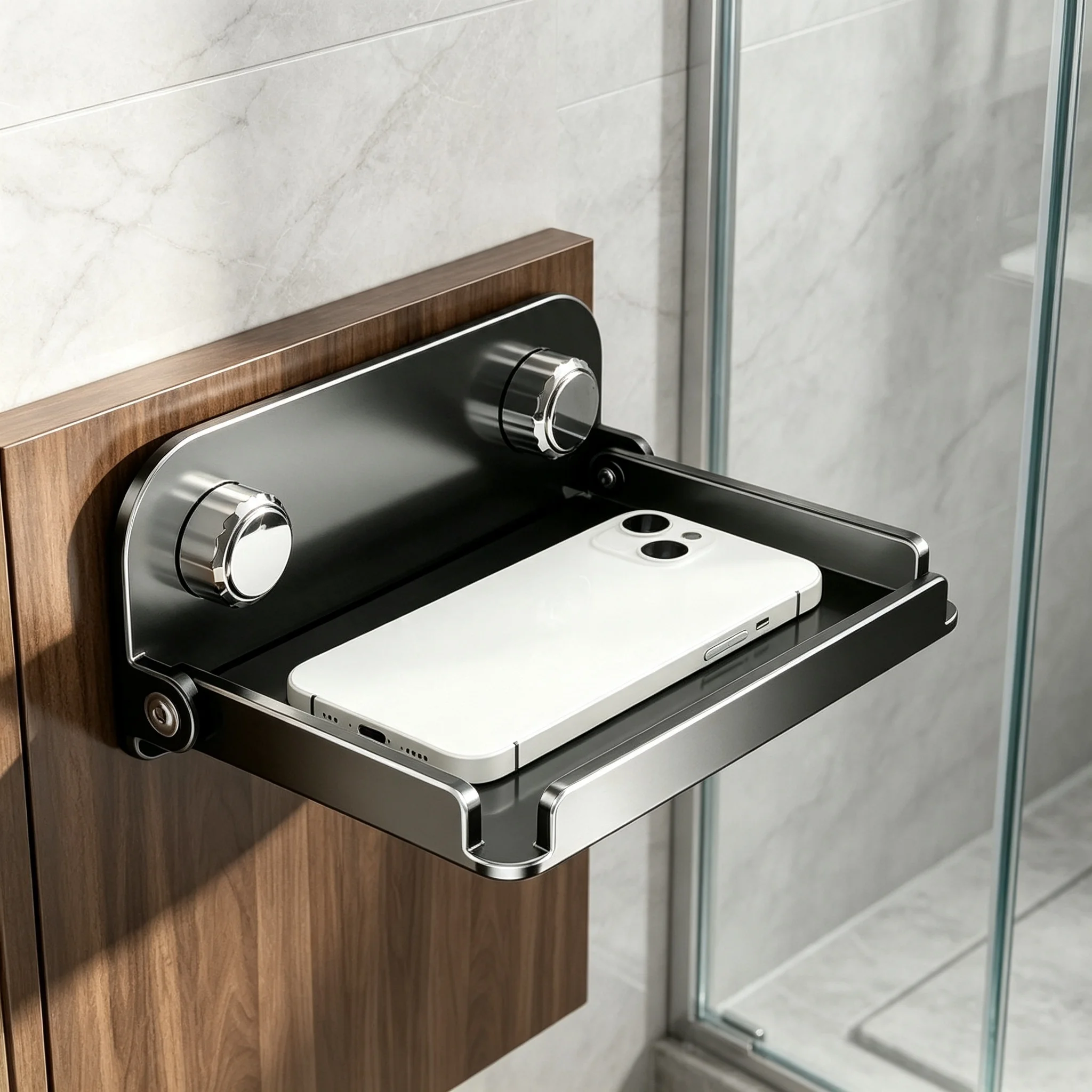Anti-fall Guardrail Organizer 90 Degree Folding Punch Free Wall Mount Foldable Suction Cup Bathroom Shelf Shower Storage Rack