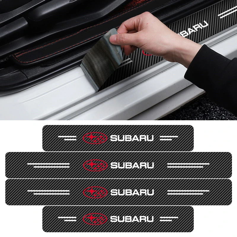 

Car Threshold Strip Carbon Fiber Anti-Scratch Sticker Door Sill For Subaru Impreza Legacy WRX STI BRZ Forester Ascent Levorg XV