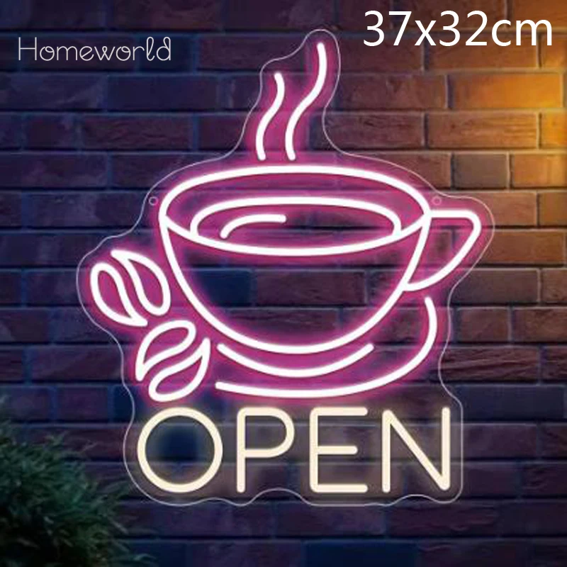 

Coffee Open Neon Signs USB Powered LED Neon Light used for Coffee Shop Bar Bistro Cafe Restaurant Kitchenp Wall Decor