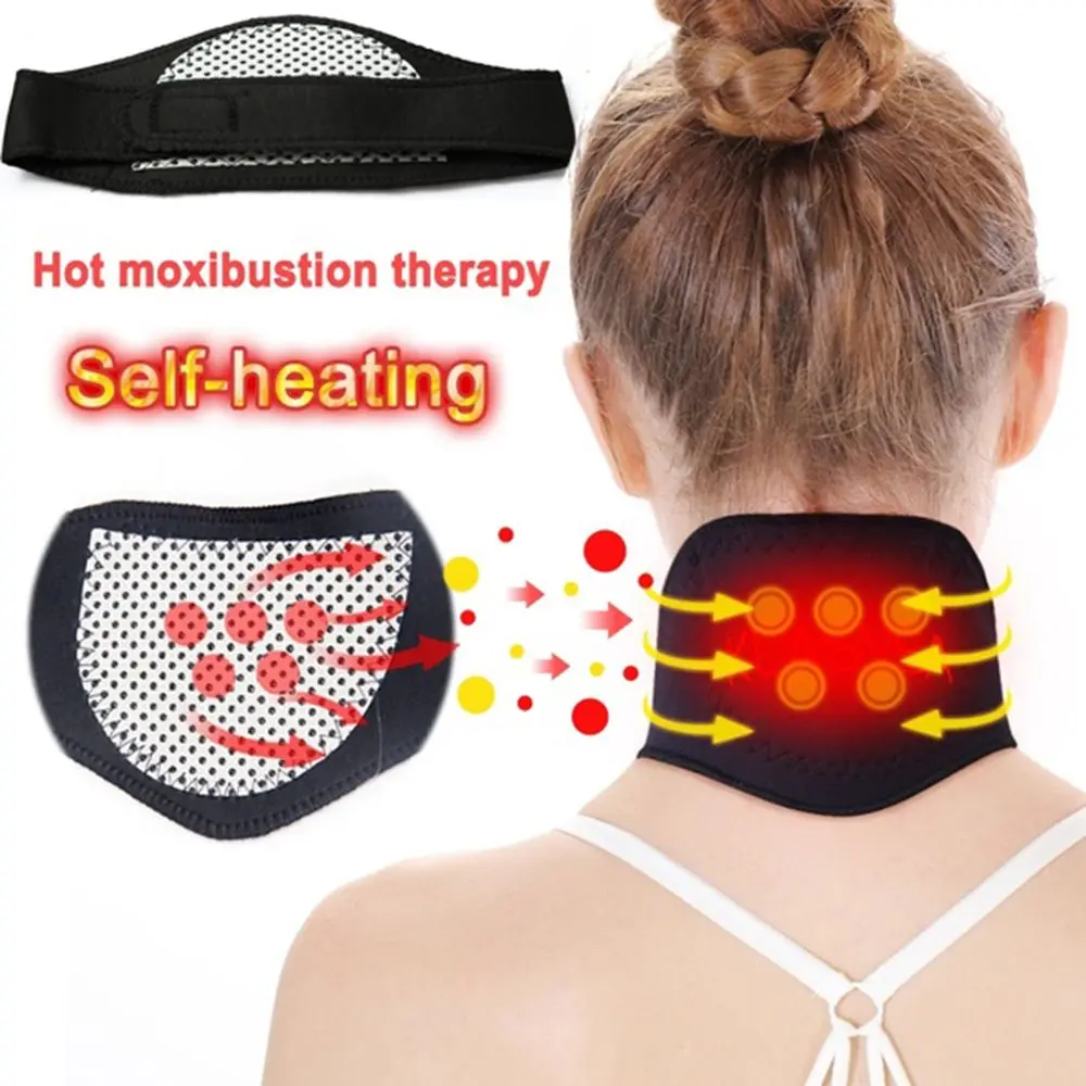 Massager Nek Relaxatie Warmer Cervicale Schijftherapie Zelfverwarmend Pad Nek Zorg Halsband Neksteun Magnetische Nekband