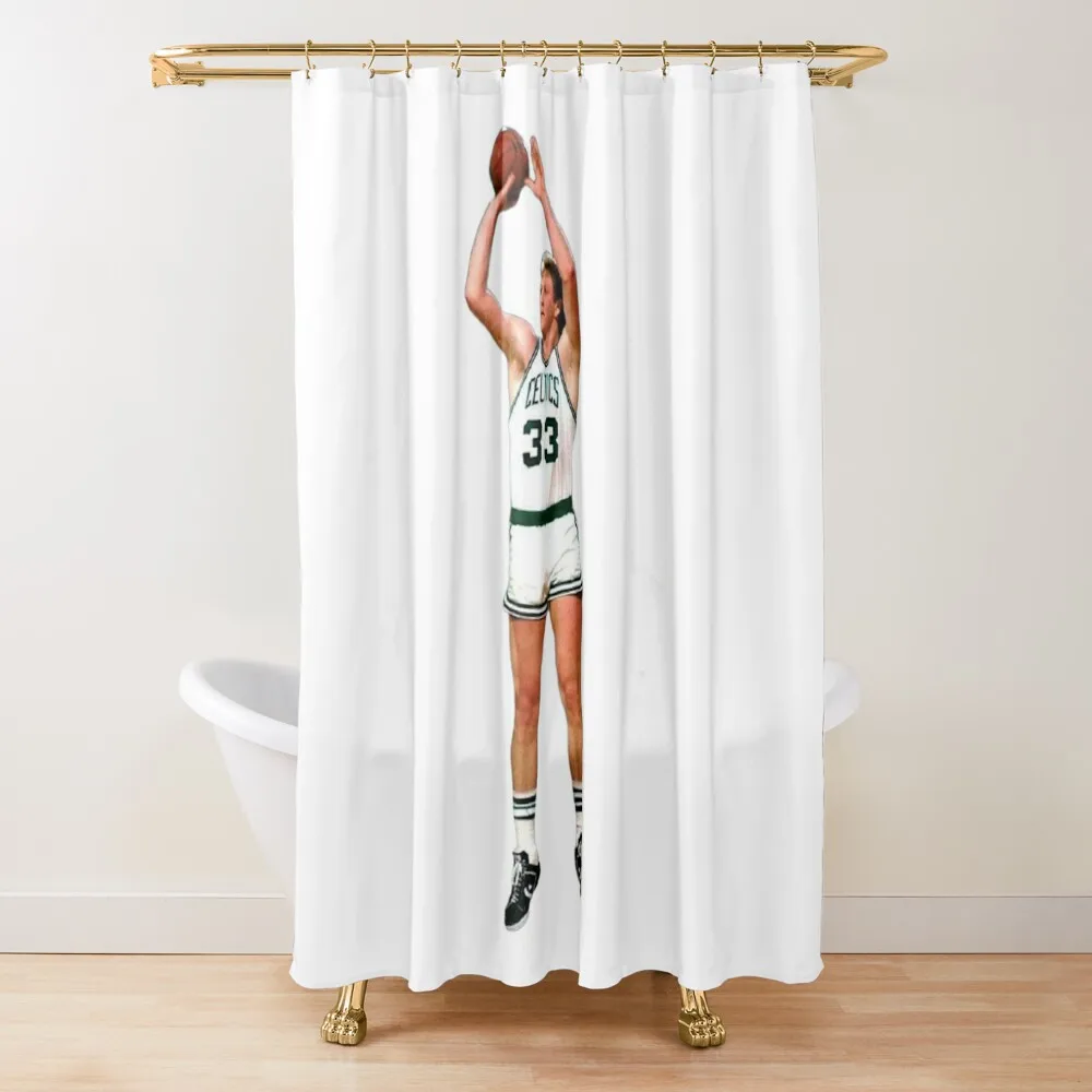 

Illustration Larry Bird Shower Curtain Bathroom And Shower Waterproof Shower And Anti-Mold Bathroom Curtain