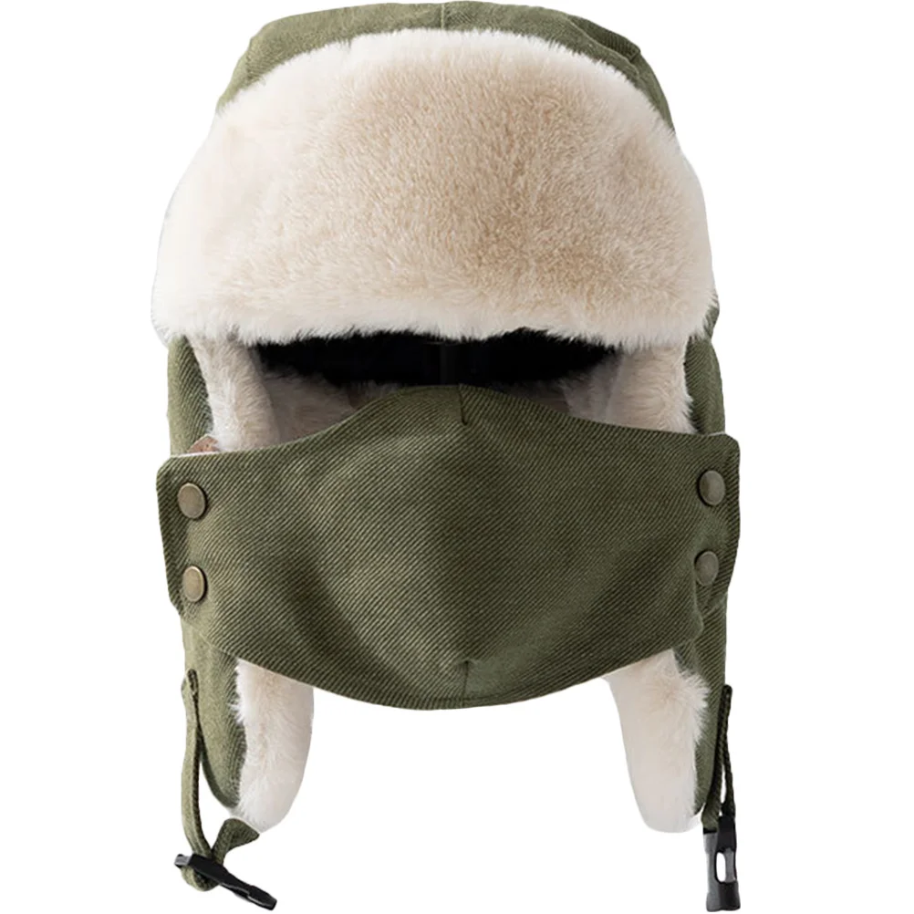 قبعة الشتاء للجنسين القطن رشاقته الدافئة يندبروف غطاء الأذن في الهواء الطلق التزلج الصيد الباردة والدليل على الشتاء حماية قبعة #3