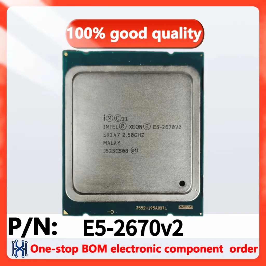 1pcs/lot  Xeon E5-2670v2 E5 2670v2 E5 2670 v2 2,5 GHz   usada de diez núcleos y veinte hilos 25M 115W LGA 2011