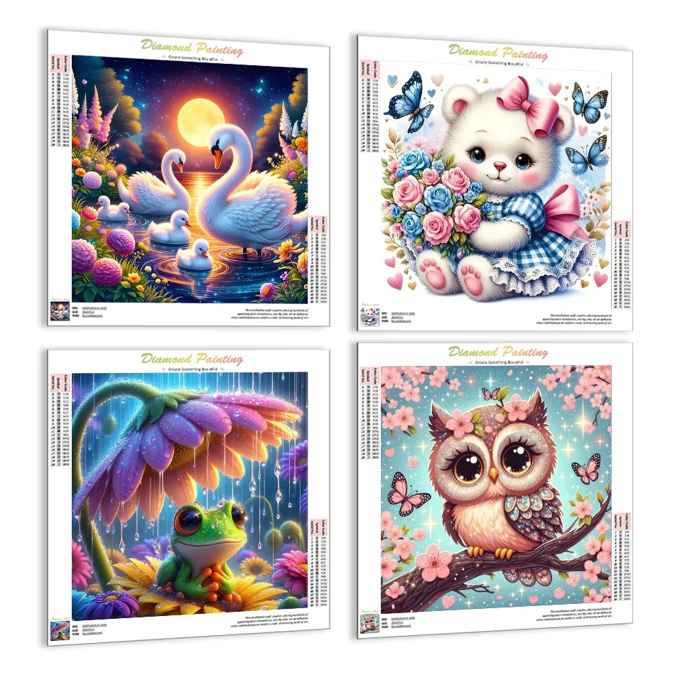 

RUOPOTY Diamond Painting Tools animal Full Square Round Drill Dimond Art Paintings Wall Art Gift Artwork Diy Set Arts Craft Set