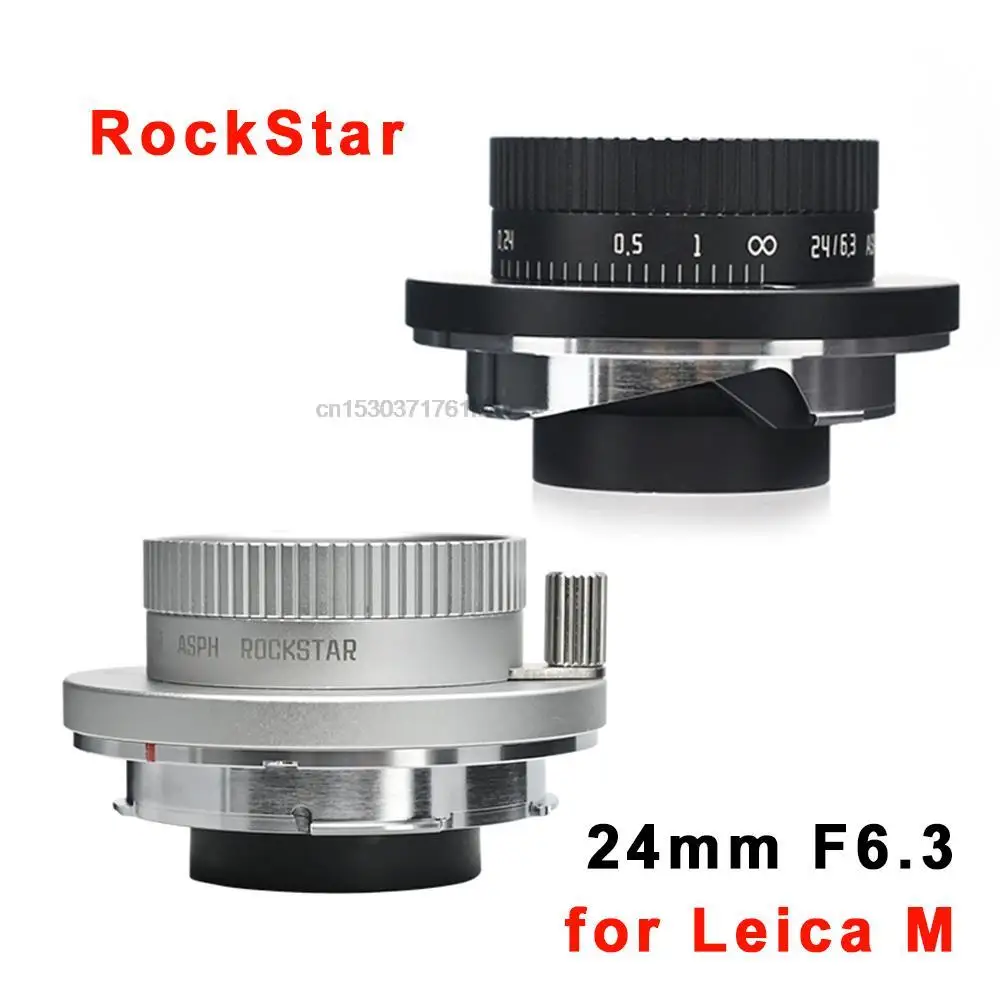 RockStar 24mm F6.3 Ultra Wide Angle Cookie Lens ASPH MF Full Frame Camera Lens for Leica M Mount Cameras M2 M3 M4 M5 M9 M9P M10P