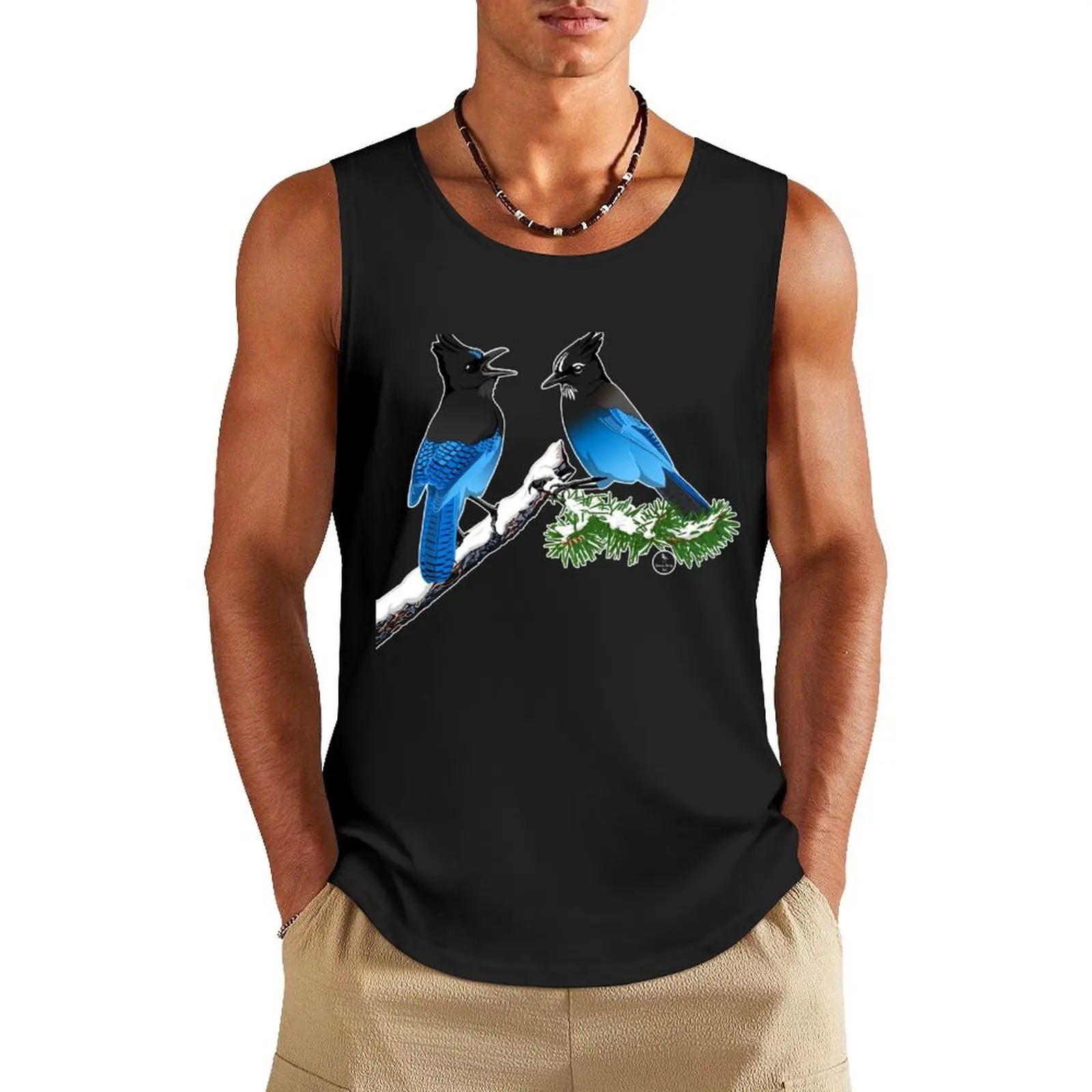

Steller's Jay Tank Top Men's clothes t-shirt for men sleeveless vest men