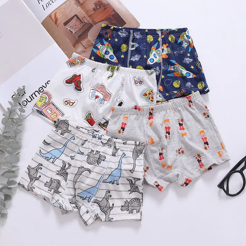 6Pcs/Lot  Boys Underwear Boxer Cotton Teen Panties  Kids Briefs Child Soft Young Boys Shorts 2-12Years