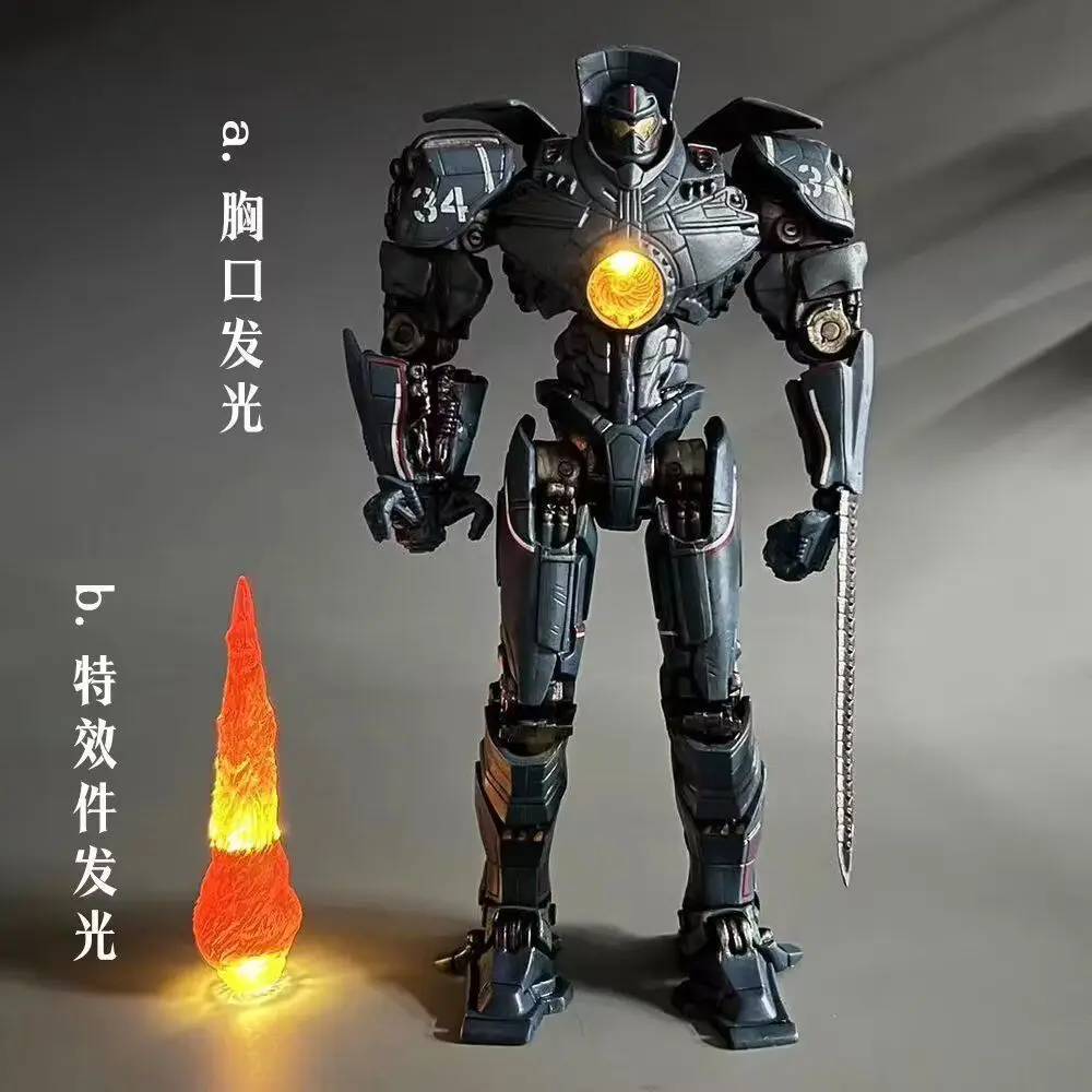 Pacific Rim Deluxe Light Edition Gipsy Danger Action Figure Limited Movable Obsidian Fury Mecha Model Children Birthday Gift