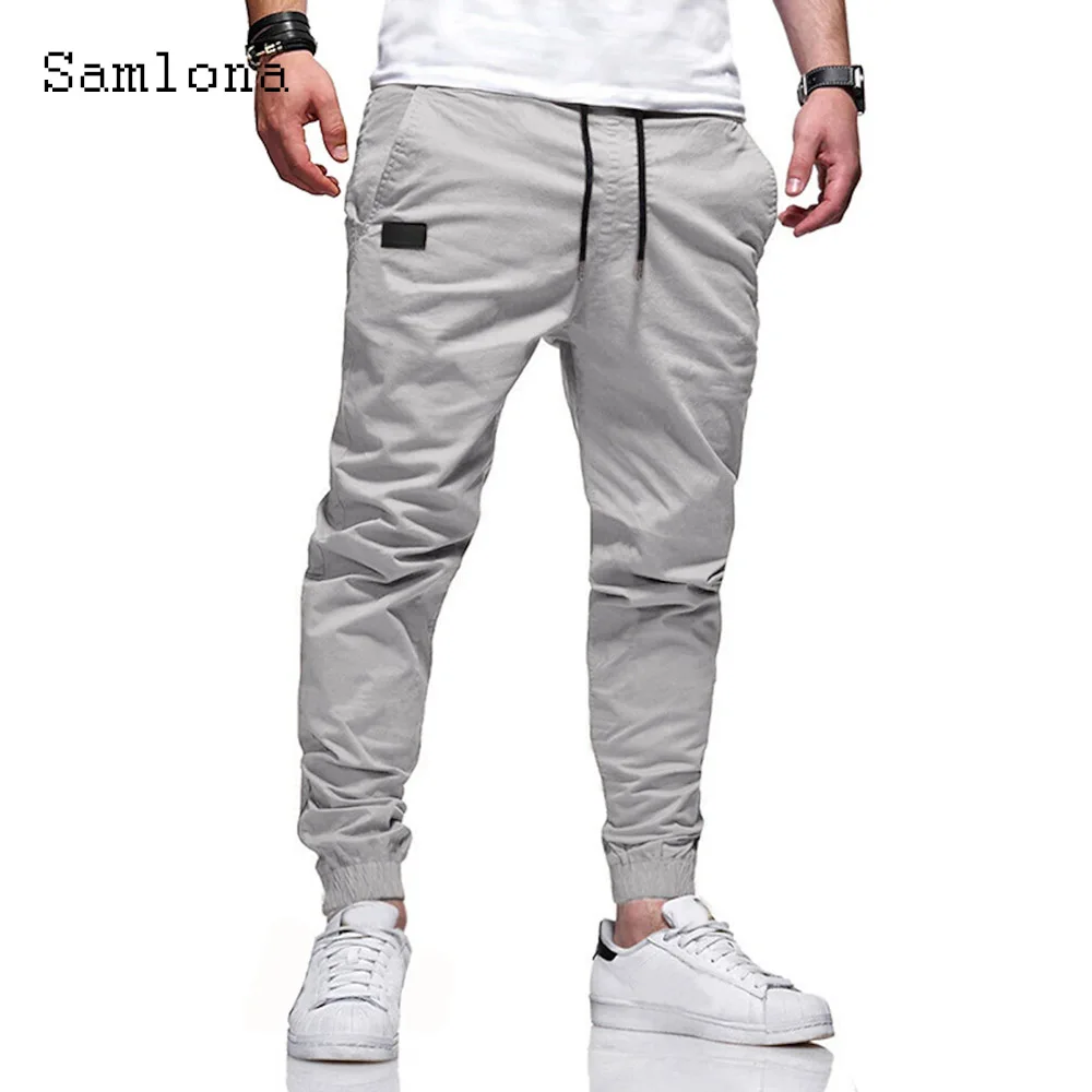 2025 America and Europe Stand Pocket Casual Pants Men's Ankle-Length Trouser Mens Fashion Simple Basic Drawstring Sweatpants New