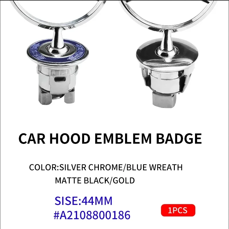 1Pcs 3D Zinc Alloy Car Front Hood Emblem Bonnet Label Badge for Mercedes Benz W203 W204 W205 W206 W212 W213 W222 W223 E300 C200