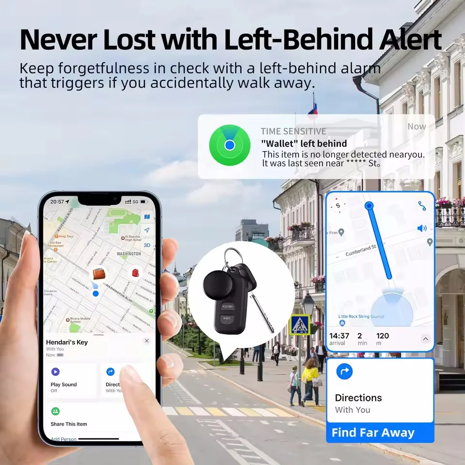 Mini dispositivo de rastreamento gps bluetooth crianças anti-perdido inteligente chaveiro localizador tag alarme lembrete trabalho com apple encontrar meu