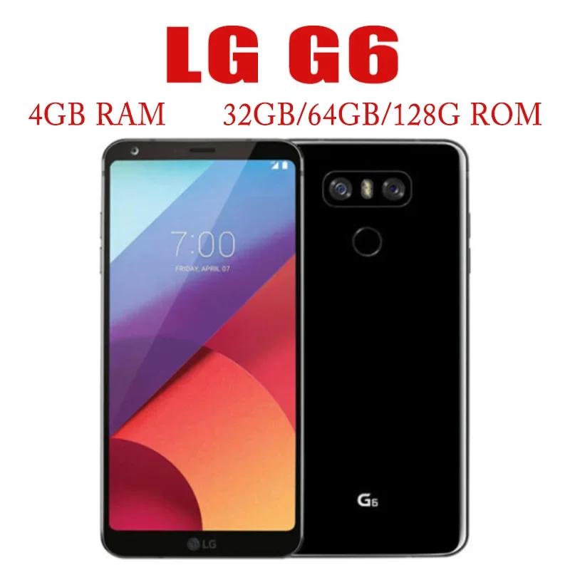 

LG G6 Mobile Single Sim Quad Core Original Unlocked 13MP 5.7'' Cell Phone NFC Bar Radio QC3 Unlocked Smartphone