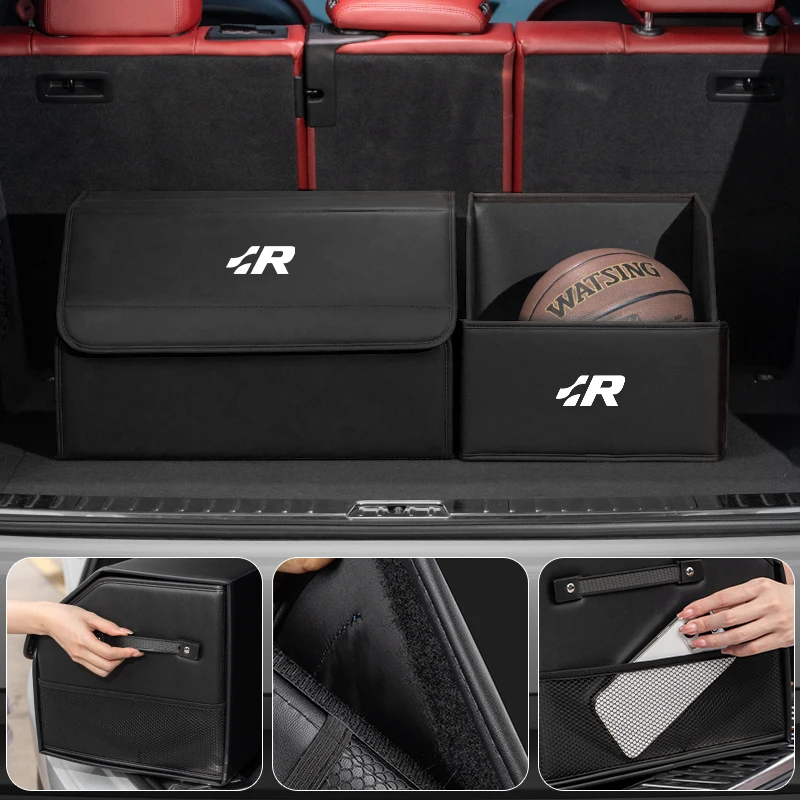 

Car Trunk Organiser Large Capacity Folding Storage Boxes Boot Tool Tidying For VW R Tiguan CC Jetta Polo Golf Passat T-ROC Touar