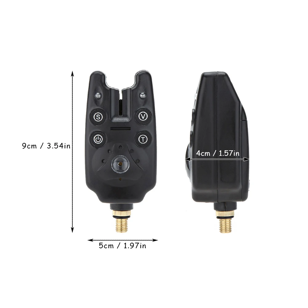 Coonor Angel zubehör 2led wasserdicht einstellbarer Ton Lautstärke empfindlichkeit Schall alarm Angel biss alarm für Angelrute – Detail 15