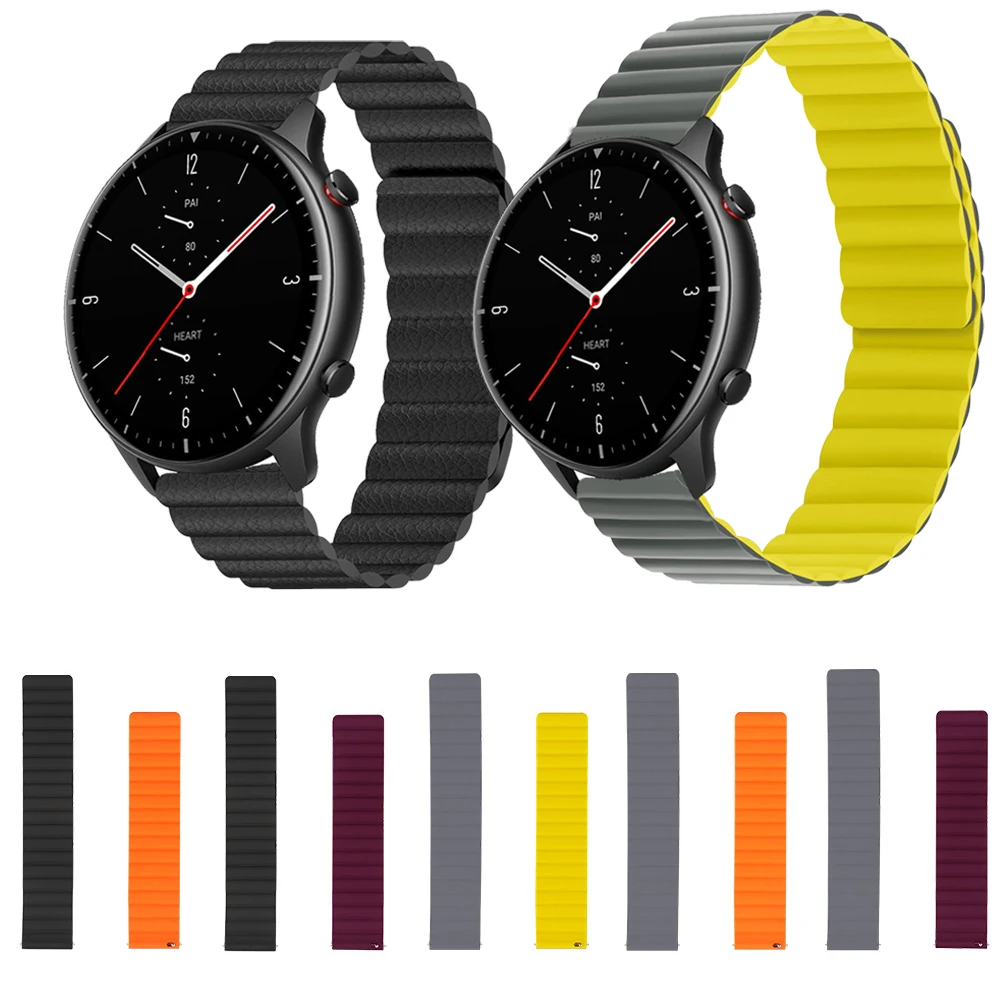 

Magnetic Silicone Loop Band Strap For Huami Amazfit GTR 2 3 4 42mm 47mm GTR2 GTR 2E GTR4 GTR3 Pro