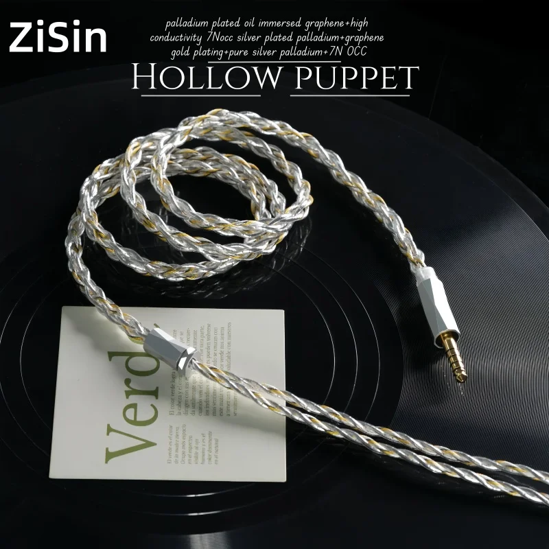 ZiSin-308 6-rdzeniowy kabel do aktualizacji słuchawek HIFI z 3,5/2,5/4,4 mm MMCX/QDC/TFZ 0,78 2Pin dla HEXA KATO Monarch IE900 TFZ