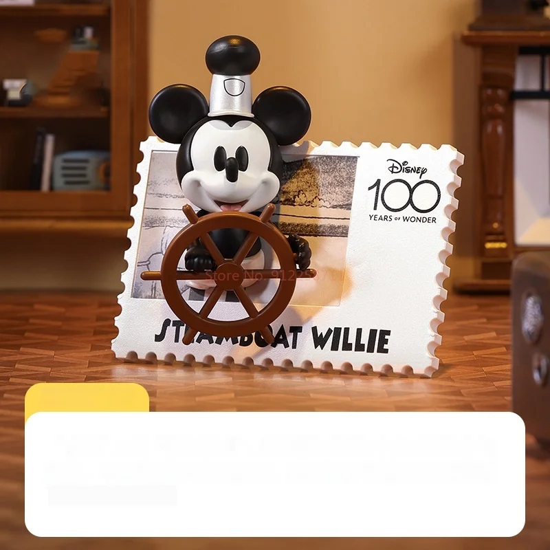 Caja ciega de colección de sellos Vintage de Mickey y sus amigos de Disney, decoración Retro para el hogar de cumpleaños, bonita muñeca ciega hecha a mano