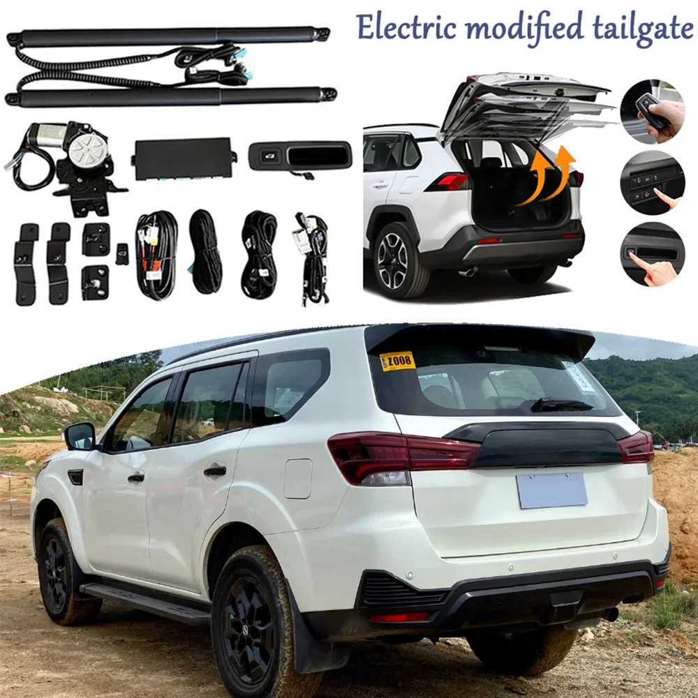 Подходит для Nissan Terra 2022-2025, модернизированный комплект задней двери, модифицированный багажник, электрическая система задней двери, поддержка задней двери, пульт дистанционного управления для ног