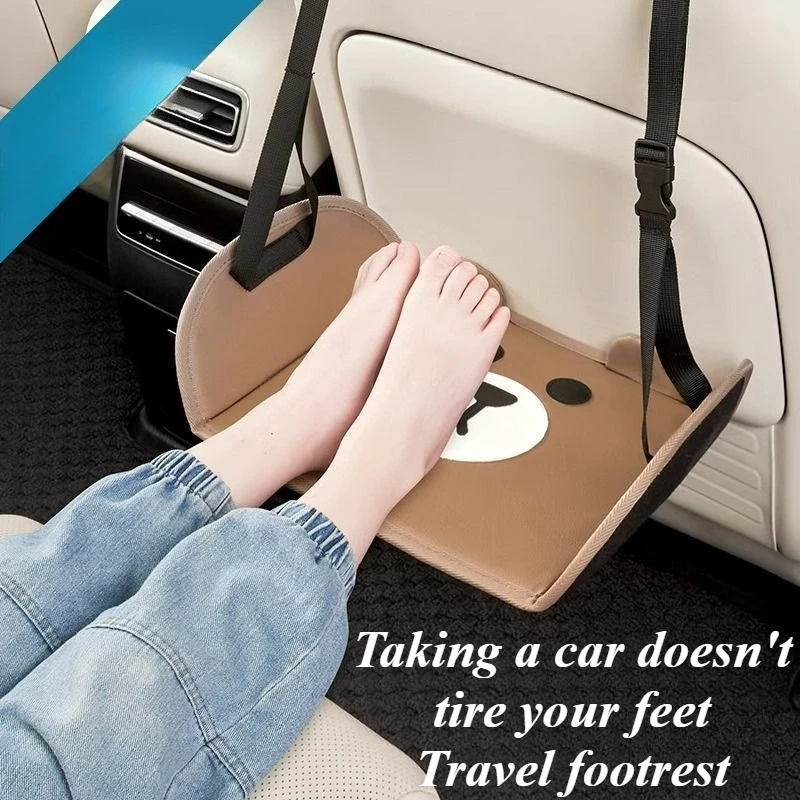 

For Universal Car Back Seat Leg Rest Foot Support Cushion Portable Foldable Adjustable for Kids Adults Long Trip Travel Comfort