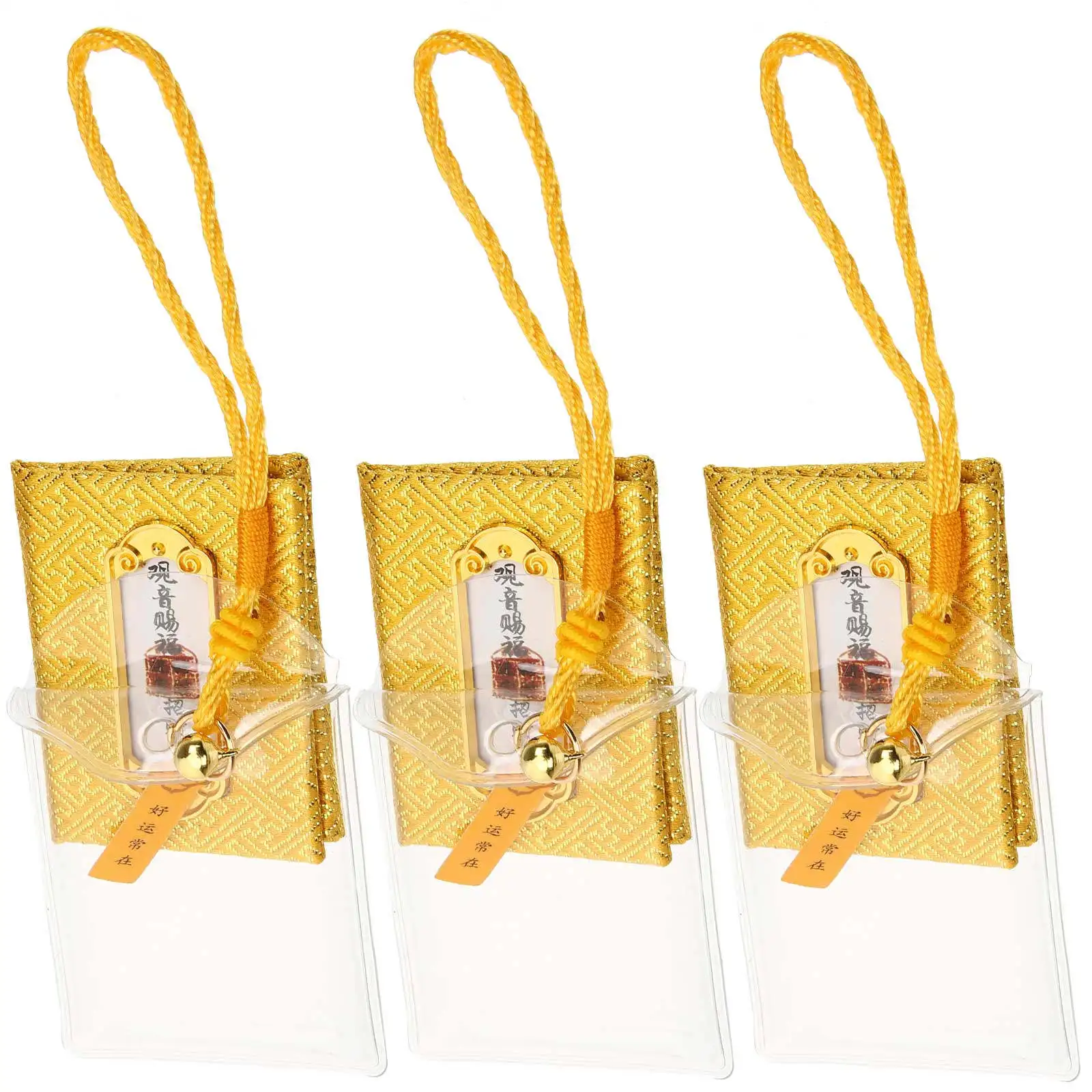 3Pcs Exquisite Japanese Blessing Bag Pendant Festive Omamori Decor for Bag Doorway Window Porch Car Home New Year Gift
