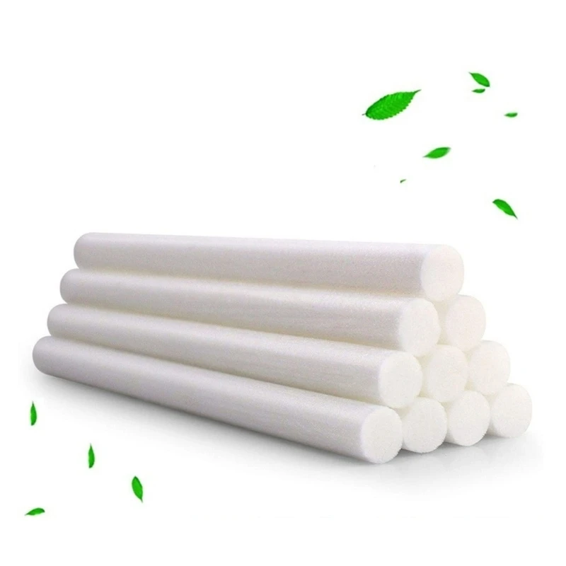 10 pz/pacco umidificatore filtro di ricambio spugna di cotone Stick adatto per USB diffusore di aromi Mist Maker umidificatore d'aria purificare