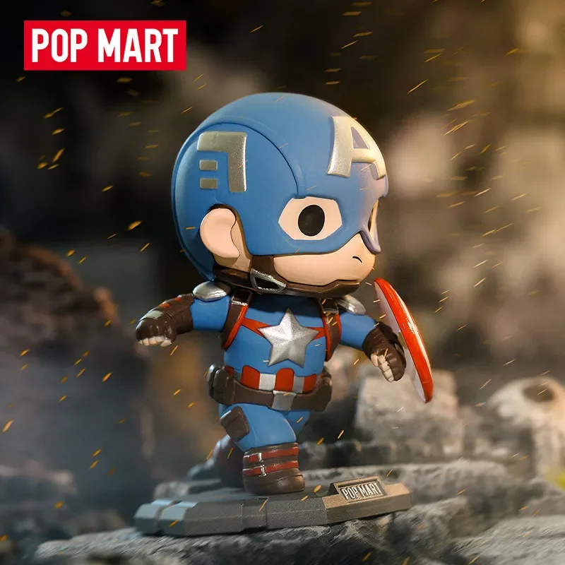 Pop Mart Marvel Avengers Series Blind Box Doll Mystery Box Genuine Model Toys Anime Figure Desktop Decoration Ornament Collectio