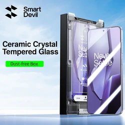 SmartDevil 먼지 방지 상자 OnePlus ACE 5 pro 5 풀 커버리지 투명 지문 방지용 강화 유리 필름 화면 보호기