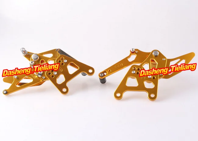 For Honda CBR 250RR Arashi Rearset Footrest Foot Pegs 2010 2011 2012 2013 2014 Adjustable CNC Alumium Alloy, Gold