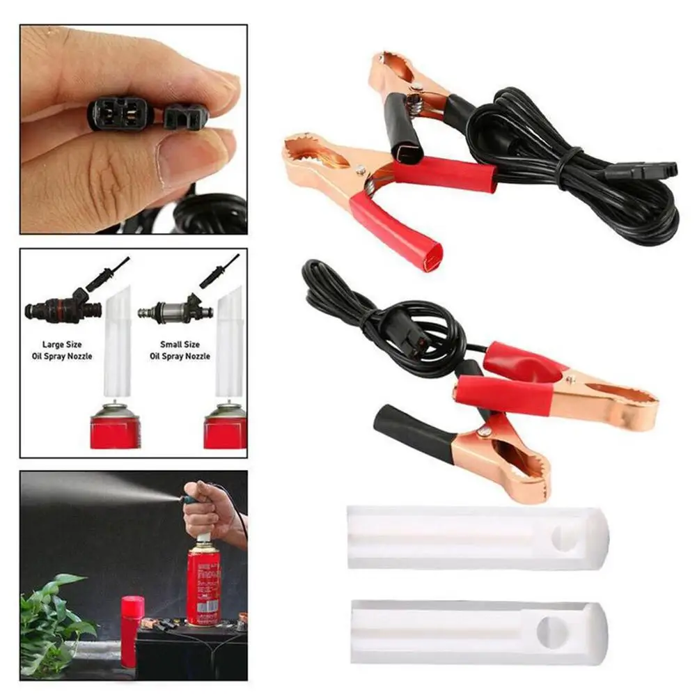 Auto Car Fuel Cleaning Injector Flush Cleaner Wash Adapter Cleaning Tool Set Nozzle DIY Kit Cleaning Tool Kit Set Car Wash Tool view 2