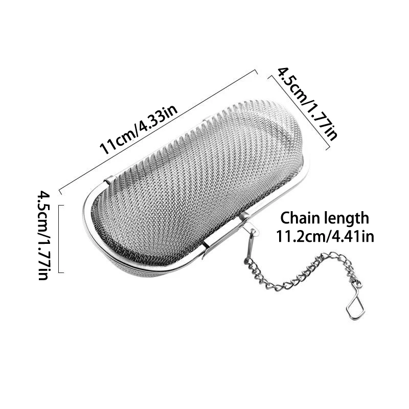 Edelstahl Kochen Gewürze Infuser Fein Mesh Lose Tee Kräuter Sieb Mehrzweck Rückstände Filter Für Haushalt