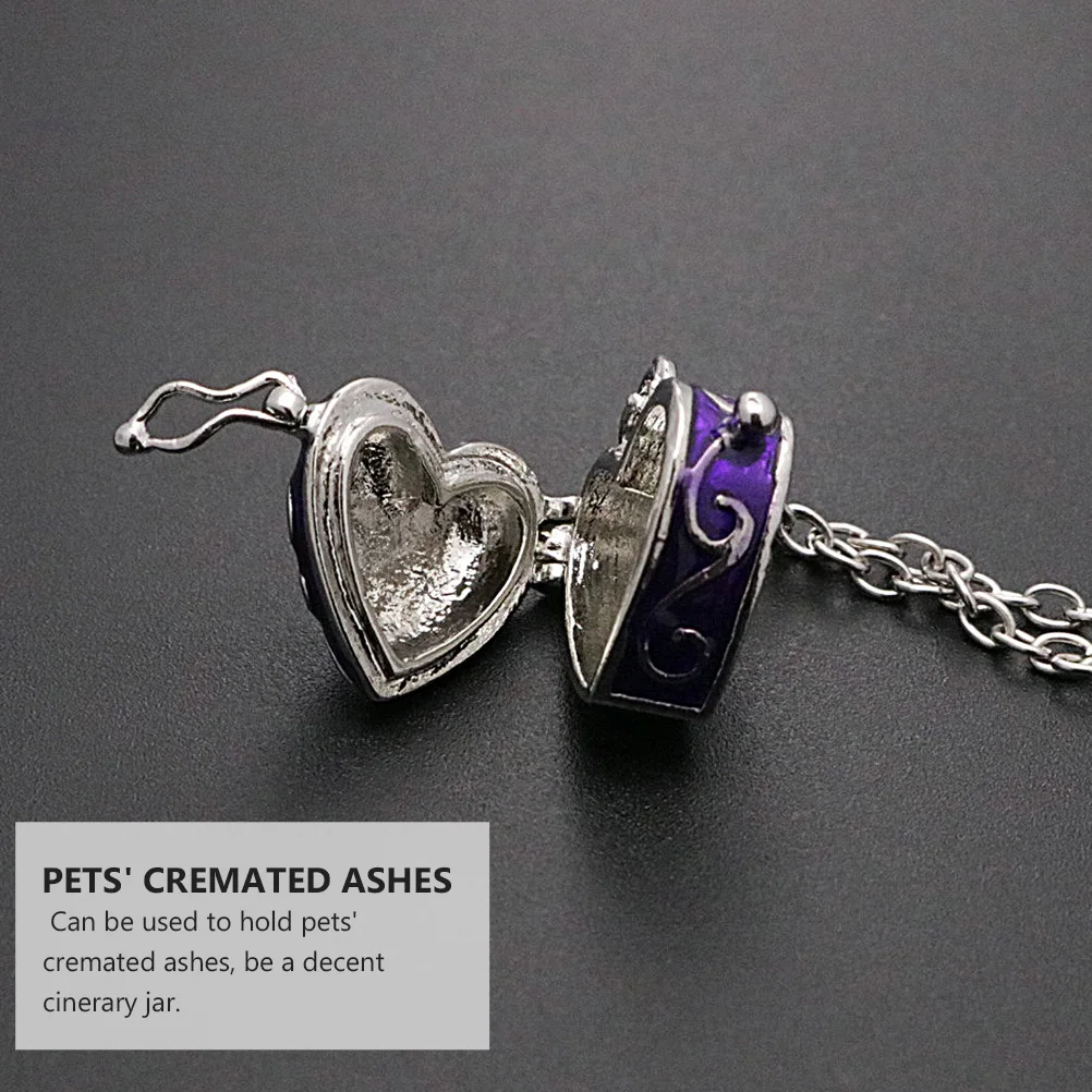 

Pet Urn Necklace Small Cinerary Jar Copper Ash Container For Dogs Cats Memorial Pendant Storage Box Pet Supply