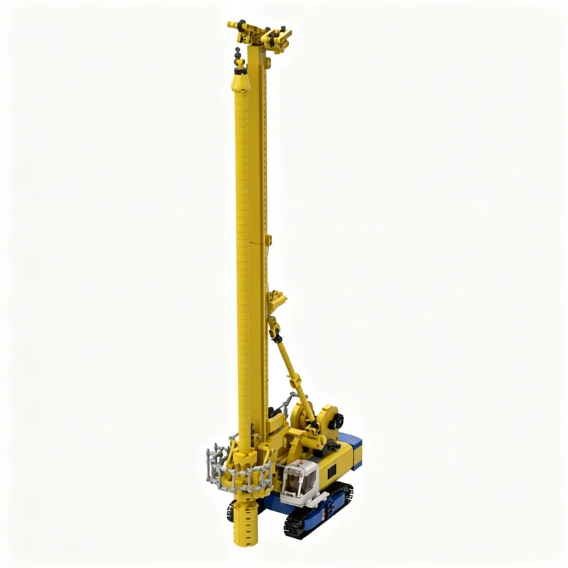 1472pcs MOC Bauer Rotary Drilling RIG City Construction Architecture Street Scene Model Building Blocks Kit Assembly Toy Gift