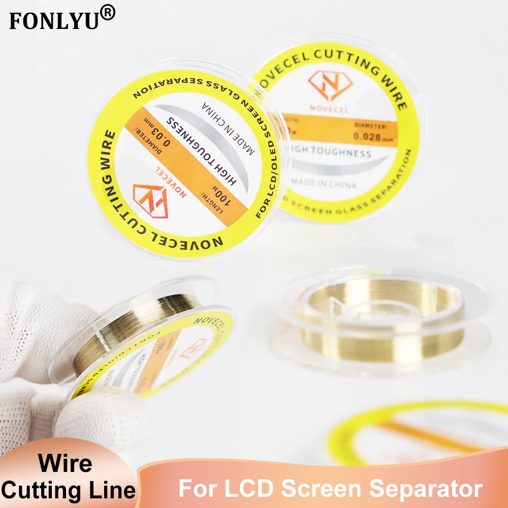 

Novecel High Hardness Special Diamond Steel Cutting Wire Line for Mobile Phone LCD Display Screen Separation Repair Tools