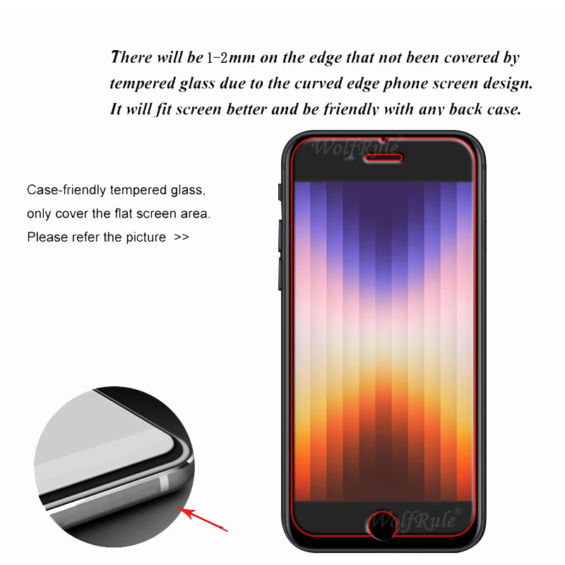 1/2/3/4 Piezas Para iPhone SE 2022 Vidrio iPhone SE 2022 2020 7 8 Plus Vidrio Templado Transparente Claro 9H Protector de Pantalla iPhone SE 3